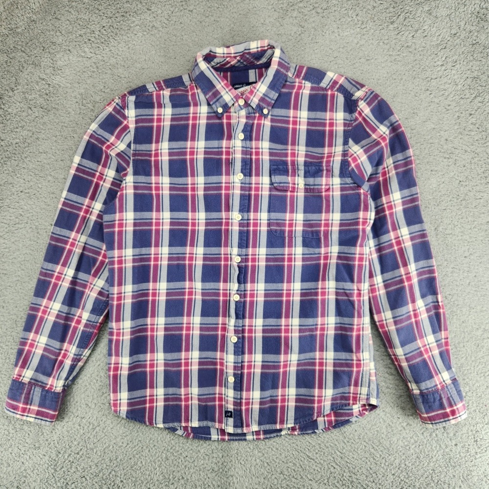 Johnnie-O Hangin' Out Plaid Flannel Shirt Mens M Long Sleeve Button Up